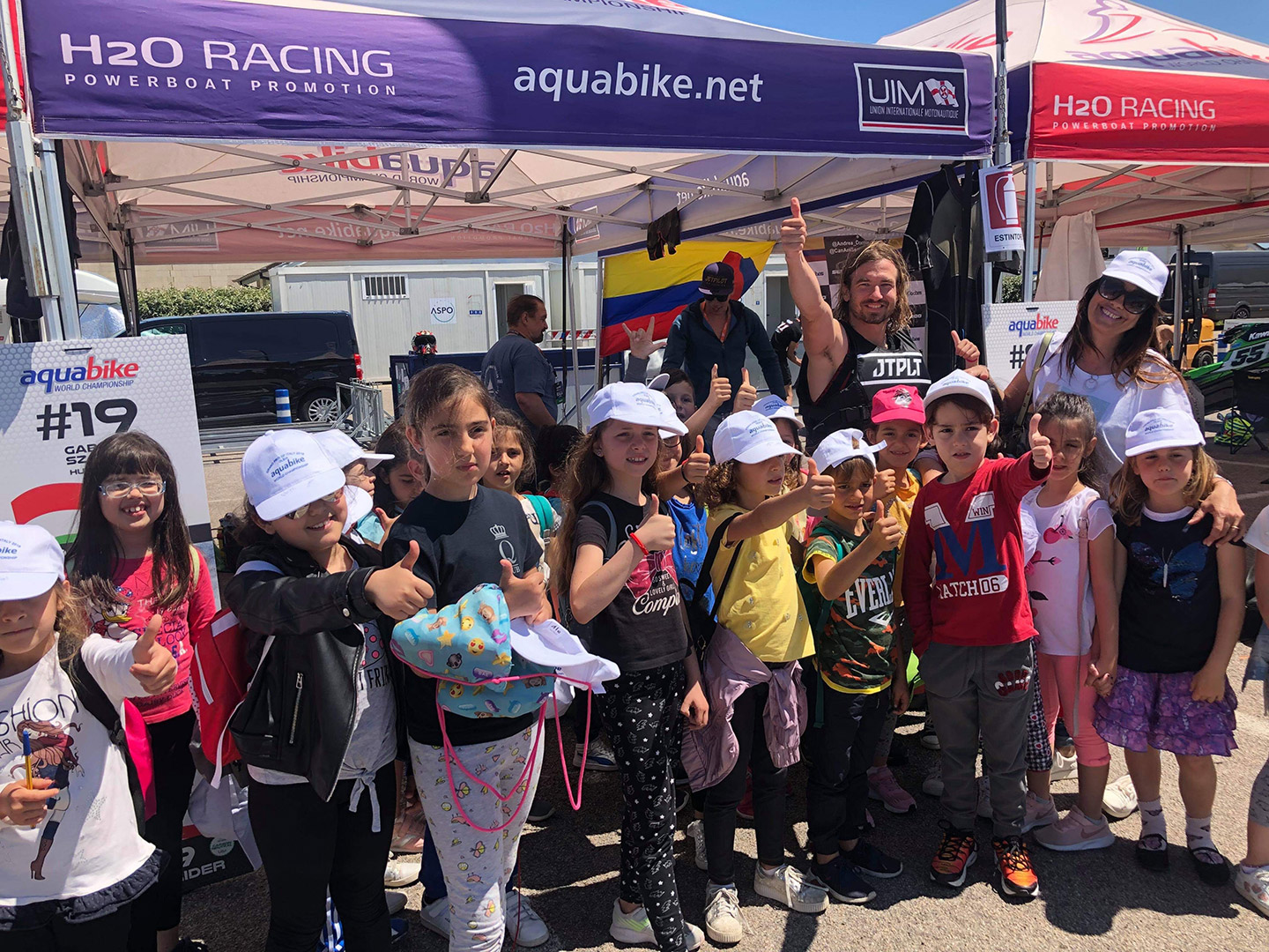 With little fans in Olbia, Sardinia. - 2019 GP of Italy